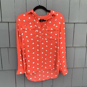 Red long sleeve blouse